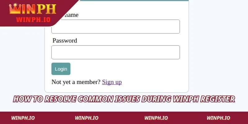 How to resolve common issues during WINPH Register