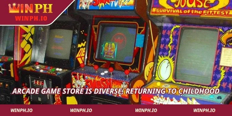 Arcade game store is diverse returning to childhood