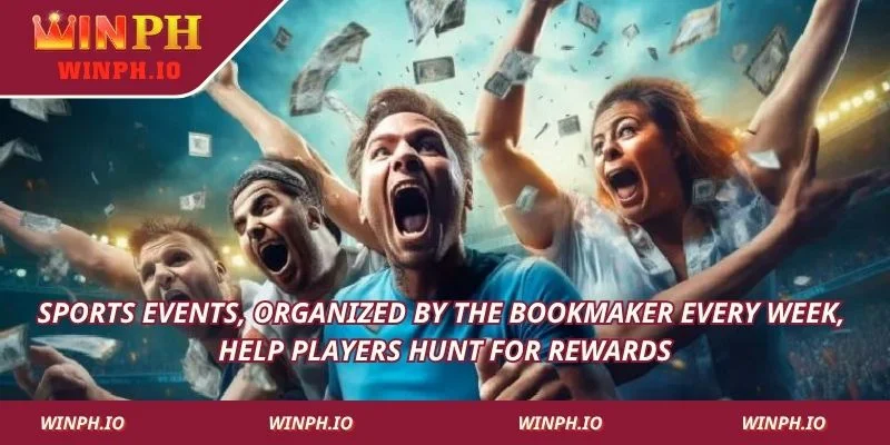 Sports events organized by the bookmaker every week
