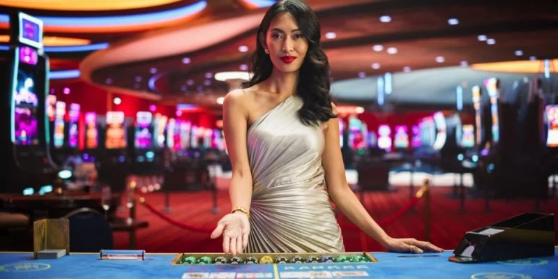 VIP777 gambling live streamer interacting with viewers during a live blackjack session.